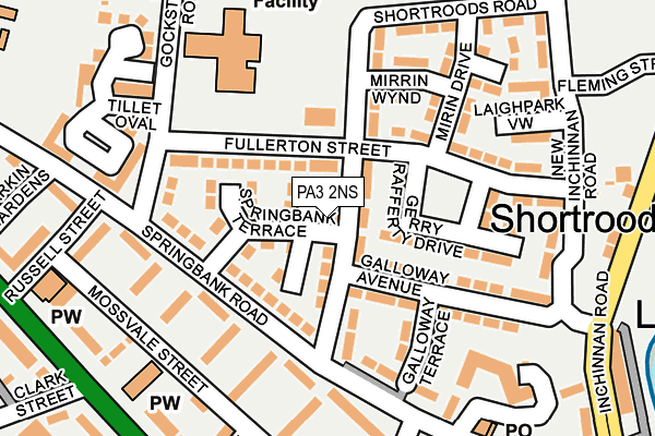 PA3 2NS map - OS OpenMap – Local (Ordnance Survey) PA3 2NS map - OS OpenMap – Local (Ordnance Survey)