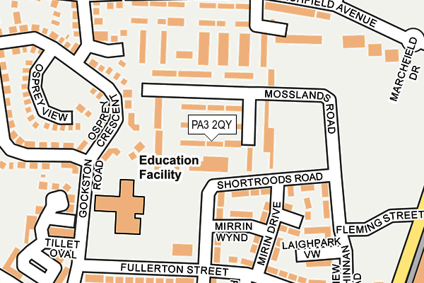 PA3 2QY map - OS OpenMap – Local (Ordnance Survey) PA3 2QY map - OS OpenMap – Local (Ordnance Survey)