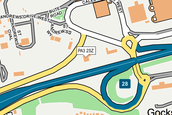 PA3 2SZ map - OS OpenMap – Local (Ordnance Survey) PA3 2SZ map - OS OpenMap – Local (Ordnance Survey)