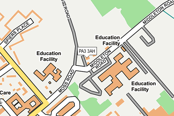 PA3 3AH map - OS OpenMap – Local (Ordnance Survey) PA3 3AH map - OS OpenMap – Local (Ordnance Survey)