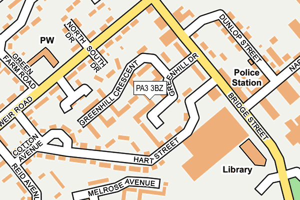 PA3 3BZ map - OS OpenMap – Local (Ordnance Survey) PA3 3BZ map - OS OpenMap – Local (Ordnance Survey)