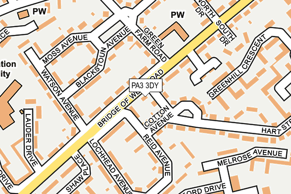 PA3 3DY map - OS OpenMap – Local (Ordnance Survey) PA3 3DY map - OS OpenMap – Local (Ordnance Survey)