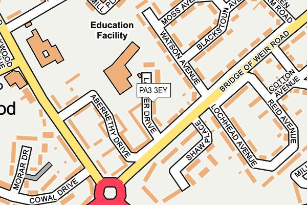 PA3 3EY map - OS OpenMap – Local (Ordnance Survey) PA3 3EY map - OS OpenMap – Local (Ordnance Survey)