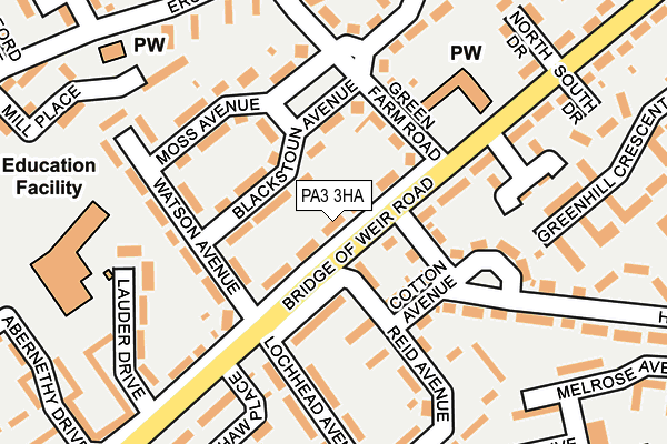 PA3 3HA map - OS OpenMap – Local (Ordnance Survey) PA3 3HA map - OS OpenMap – Local (Ordnance Survey)
