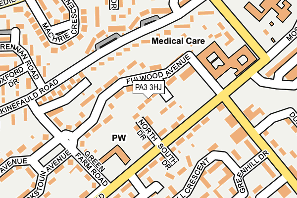PA3 3HJ map - OS OpenMap – Local (Ordnance Survey) PA3 3HJ map - OS OpenMap – Local (Ordnance Survey)