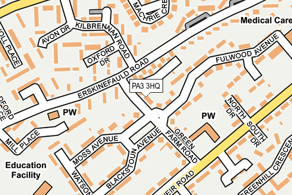 PA3 3HQ map - OS OpenMap – Local (Ordnance Survey) PA3 3HQ map - OS OpenMap – Local (Ordnance Survey)