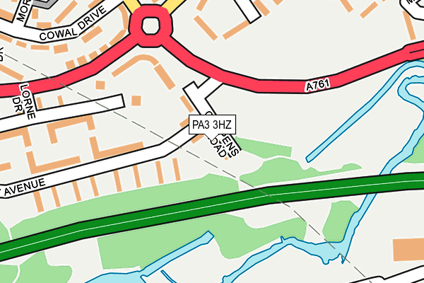 PA3 3HZ map - OS OpenMap – Local (Ordnance Survey) PA3 3HZ map - OS OpenMap – Local (Ordnance Survey)
