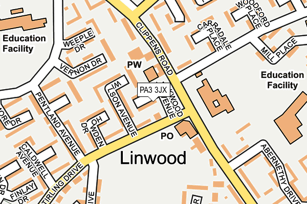 PA3 3JX map - OS OpenMap – Local (Ordnance Survey) PA3 3JX map - OS OpenMap – Local (Ordnance Survey)