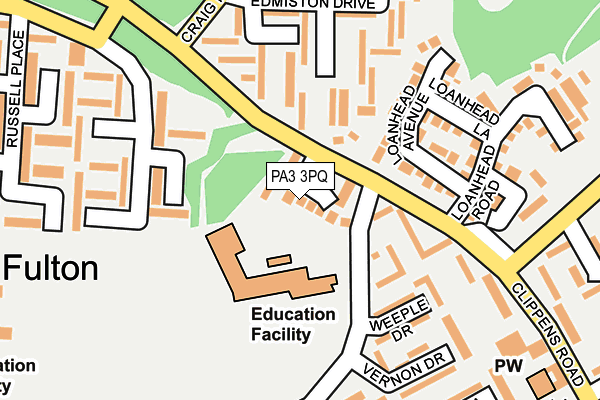 PA3 3PQ map - OS OpenMap – Local (Ordnance Survey) PA3 3PQ map - OS OpenMap – Local (Ordnance Survey)