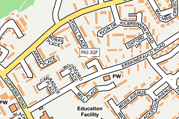 PA3 3QF map - OS OpenMap – Local (Ordnance Survey) PA3 3QF map - OS OpenMap – Local (Ordnance Survey)