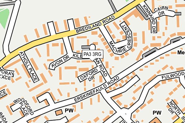 PA3 3RG map - OS OpenMap – Local (Ordnance Survey) PA3 3RG map - OS OpenMap – Local (Ordnance Survey)