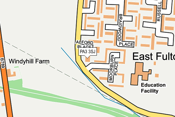 PA3 3SJ map - OS OpenMap – Local (Ordnance Survey) PA3 3SJ map - OS OpenMap – Local (Ordnance Survey)