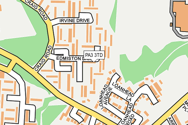 PA3 3TD map - OS OpenMap – Local (Ordnance Survey) PA3 3TD map - OS OpenMap – Local (Ordnance Survey)