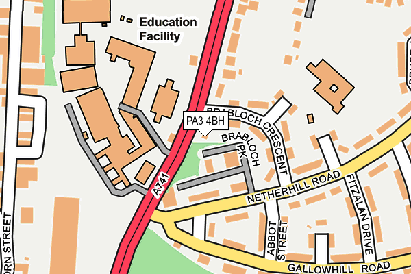 PA3 4BH map - OS OpenMap – Local (Ordnance Survey) PA3 4BH map - OS OpenMap – Local (Ordnance Survey)