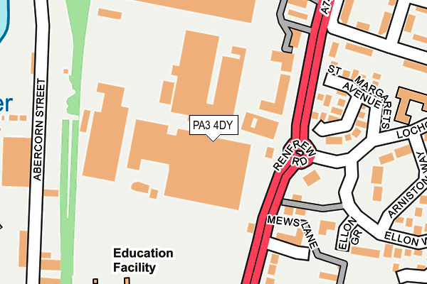 PA3 4DY map - OS OpenMap – Local (Ordnance Survey) PA3 4DY map - OS OpenMap – Local (Ordnance Survey)