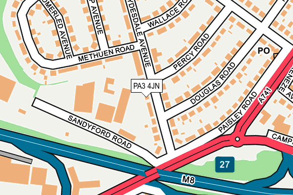 PA3 4JN map - OS OpenMap – Local (Ordnance Survey) PA3 4JN map - OS OpenMap – Local (Ordnance Survey)