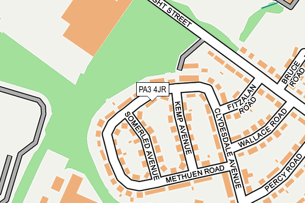 PA3 4JR map - OS OpenMap – Local (Ordnance Survey) PA3 4JR map - OS OpenMap – Local (Ordnance Survey)