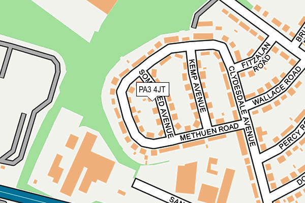 PA3 4JT map - OS OpenMap – Local (Ordnance Survey) PA3 4JT map - OS OpenMap – Local (Ordnance Survey)