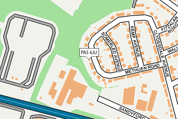 PA3 4JU map - OS OpenMap – Local (Ordnance Survey) PA3 4JU map - OS OpenMap – Local (Ordnance Survey)