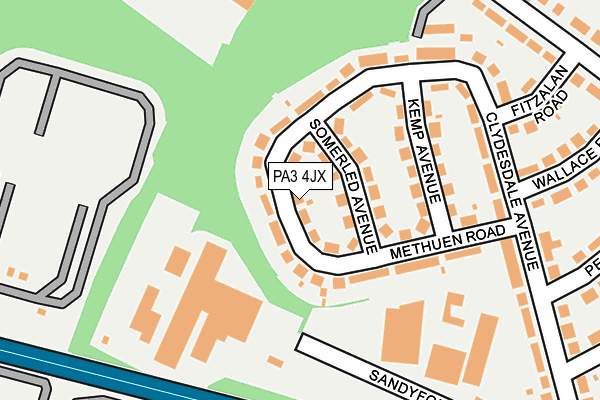 PA3 4JX map - OS OpenMap – Local (Ordnance Survey) PA3 4JX map - OS OpenMap – Local (Ordnance Survey)