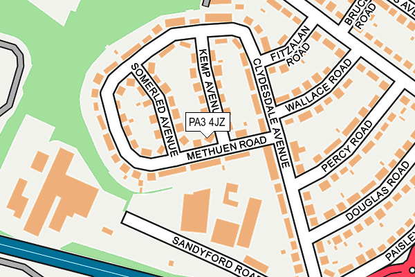 PA3 4JZ map - OS OpenMap – Local (Ordnance Survey) PA3 4JZ map - OS OpenMap – Local (Ordnance Survey)