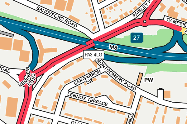 PA3 4LG map - OS OpenMap – Local (Ordnance Survey) PA3 4LG map - OS OpenMap – Local (Ordnance Survey)