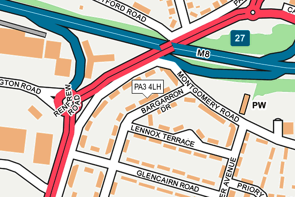 PA3 4LH map - OS OpenMap – Local (Ordnance Survey) PA3 4LH map - OS OpenMap – Local (Ordnance Survey)