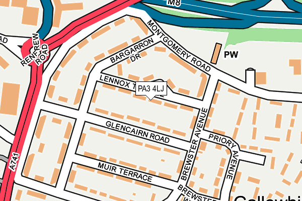 PA3 4LJ map - OS OpenMap – Local (Ordnance Survey) PA3 4LJ map - OS OpenMap – Local (Ordnance Survey)