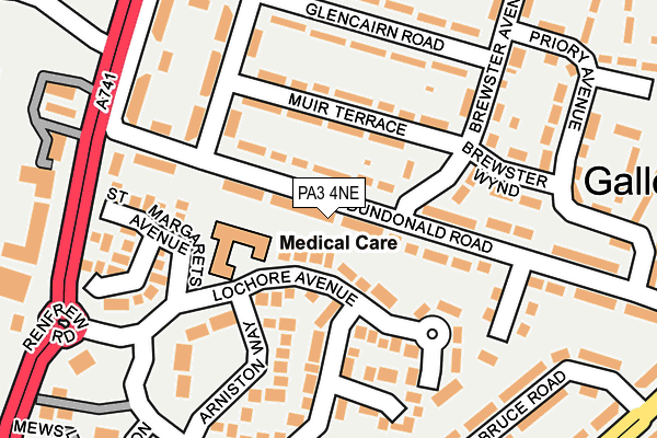 PA3 4NE map - OS OpenMap – Local (Ordnance Survey) PA3 4NE map - OS OpenMap – Local (Ordnance Survey)
