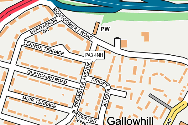 PA3 4NH map - OS OpenMap – Local (Ordnance Survey) PA3 4NH map - OS OpenMap – Local (Ordnance Survey)