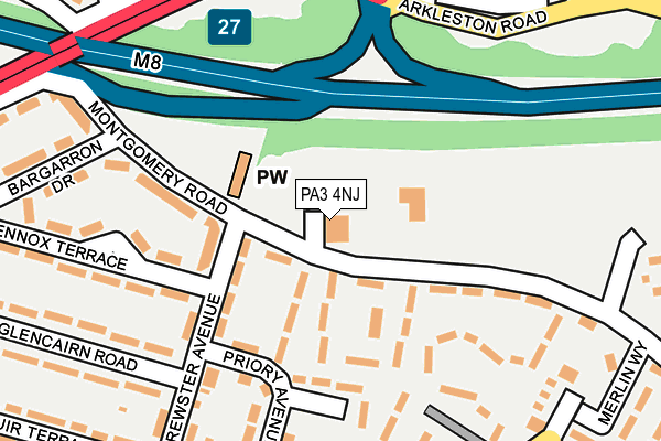 PA3 4NJ map - OS OpenMap – Local (Ordnance Survey) PA3 4NJ map - OS OpenMap – Local (Ordnance Survey)