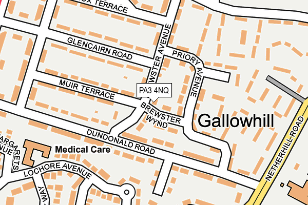 PA3 4NQ map - OS OpenMap – Local (Ordnance Survey) PA3 4NQ map - OS OpenMap – Local (Ordnance Survey)