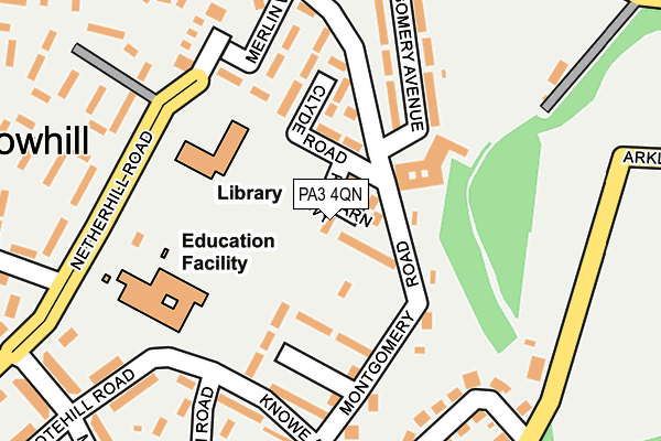 PA3 4QN map - OS OpenMap – Local (Ordnance Survey) PA3 4QN map - OS OpenMap – Local (Ordnance Survey)