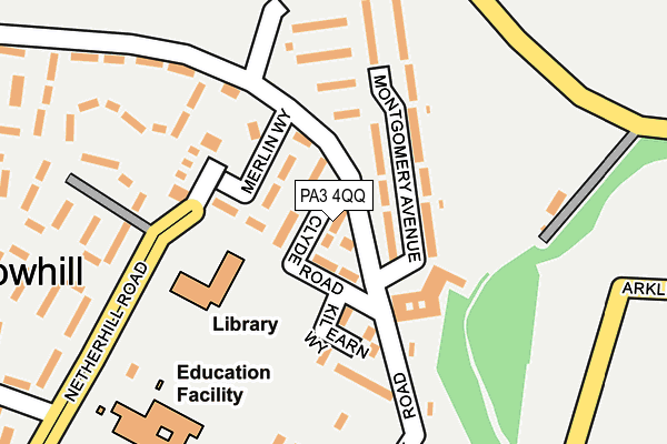 PA3 4QQ map - OS OpenMap – Local (Ordnance Survey) PA3 4QQ map - OS OpenMap – Local (Ordnance Survey)