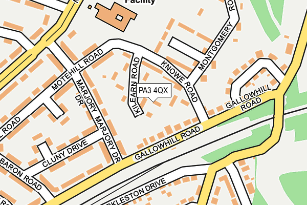PA3 4QX map - OS OpenMap – Local (Ordnance Survey) PA3 4QX map - OS OpenMap – Local (Ordnance Survey)