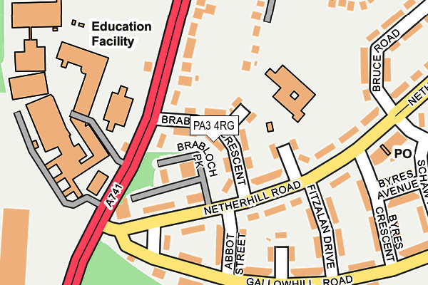 PA3 4RG map - OS OpenMap – Local (Ordnance Survey) PA3 4RG map - OS OpenMap – Local (Ordnance Survey)