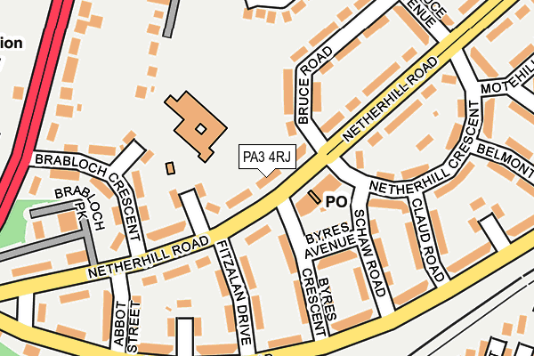 PA3 4RJ map - OS OpenMap – Local (Ordnance Survey) PA3 4RJ map - OS OpenMap – Local (Ordnance Survey)