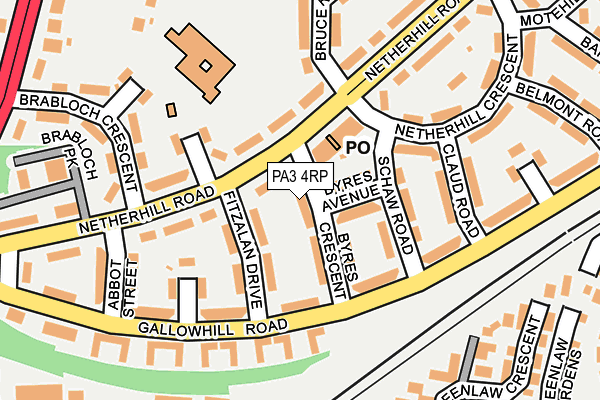 PA3 4RP map - OS OpenMap – Local (Ordnance Survey) PA3 4RP map - OS OpenMap – Local (Ordnance Survey)
