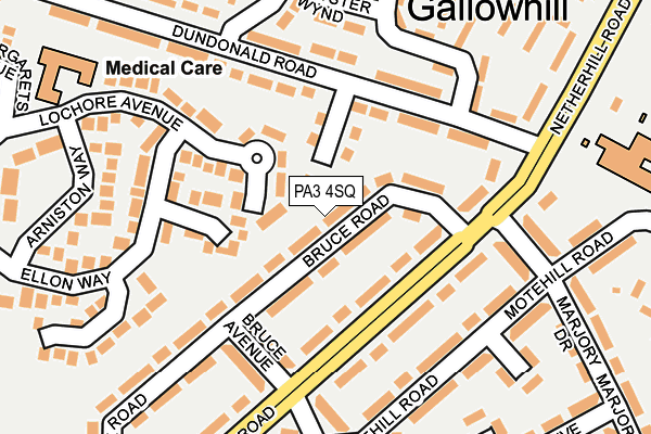 PA3 4SQ map - OS OpenMap – Local (Ordnance Survey) PA3 4SQ map - OS OpenMap – Local (Ordnance Survey)