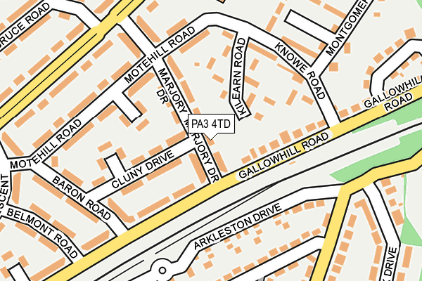 PA3 4TD map - OS OpenMap – Local (Ordnance Survey) PA3 4TD map - OS OpenMap – Local (Ordnance Survey)