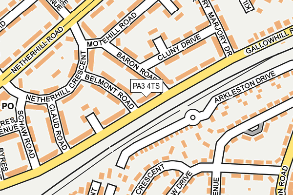 PA3 4TS map - OS OpenMap – Local (Ordnance Survey) PA3 4TS map - OS OpenMap – Local (Ordnance Survey)