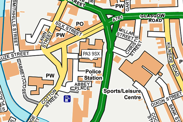PA3 9SX map - OS OpenMap – Local (Ordnance Survey) PA3 9SX map - OS OpenMap – Local (Ordnance Survey)