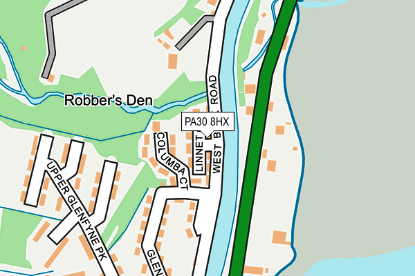 PA30 8HX map - OS OpenMap – Local (Ordnance Survey) PA30 8HX map - OS OpenMap – Local (Ordnance Survey)
