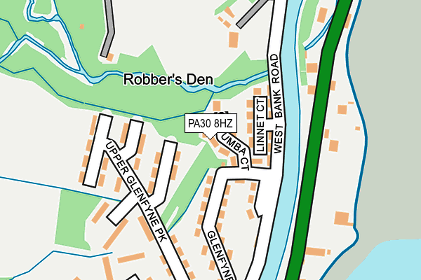 PA30 8HZ map - OS OpenMap – Local (Ordnance Survey)