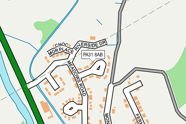 PA31 8AB map - OS OpenMap – Local (Ordnance Survey) PA31 8AB map - OS OpenMap – Local (Ordnance Survey)