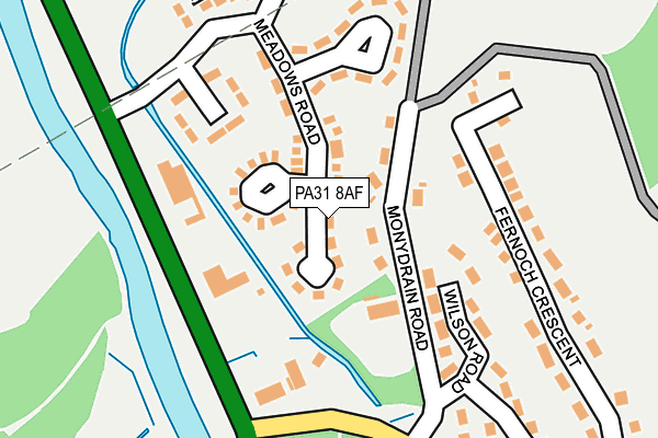 PA31 8AF map - OS OpenMap – Local (Ordnance Survey) PA31 8AF map - OS OpenMap – Local (Ordnance Survey)