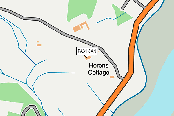PA31 8AN map - OS OpenMap – Local (Ordnance Survey) PA31 8AN map - OS OpenMap – Local (Ordnance Survey)