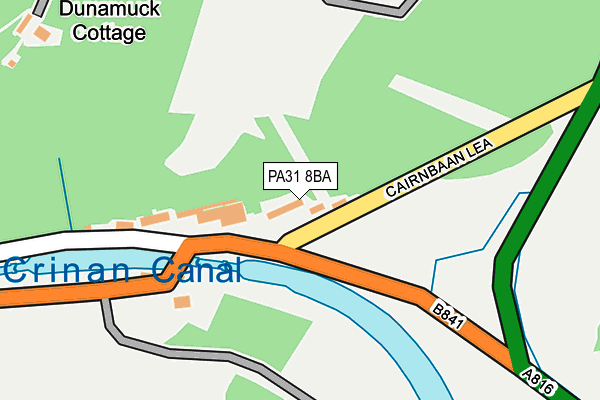 PA31 8BA map - OS OpenMap – Local (Ordnance Survey) PA31 8BA map - OS OpenMap – Local (Ordnance Survey)