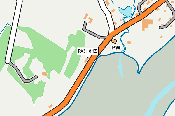 PA31 8HZ map - OS OpenMap – Local (Ordnance Survey) PA31 8HZ map - OS OpenMap – Local (Ordnance Survey)