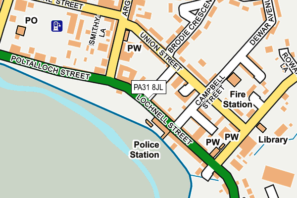 PA31 8JL map - OS OpenMap – Local (Ordnance Survey) PA31 8JL map - OS OpenMap – Local (Ordnance Survey)